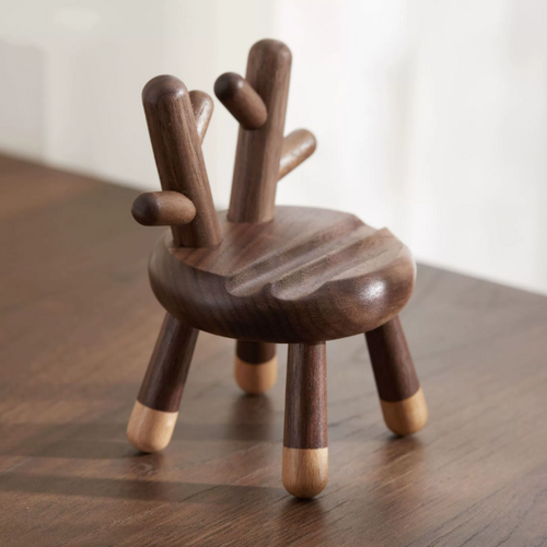 Cute and stylish cartoon deer antler stool phone holder for office use.
